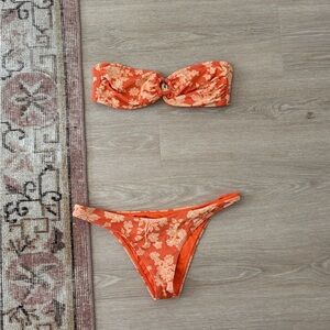 Rhythm Orange Floral Bikini Set